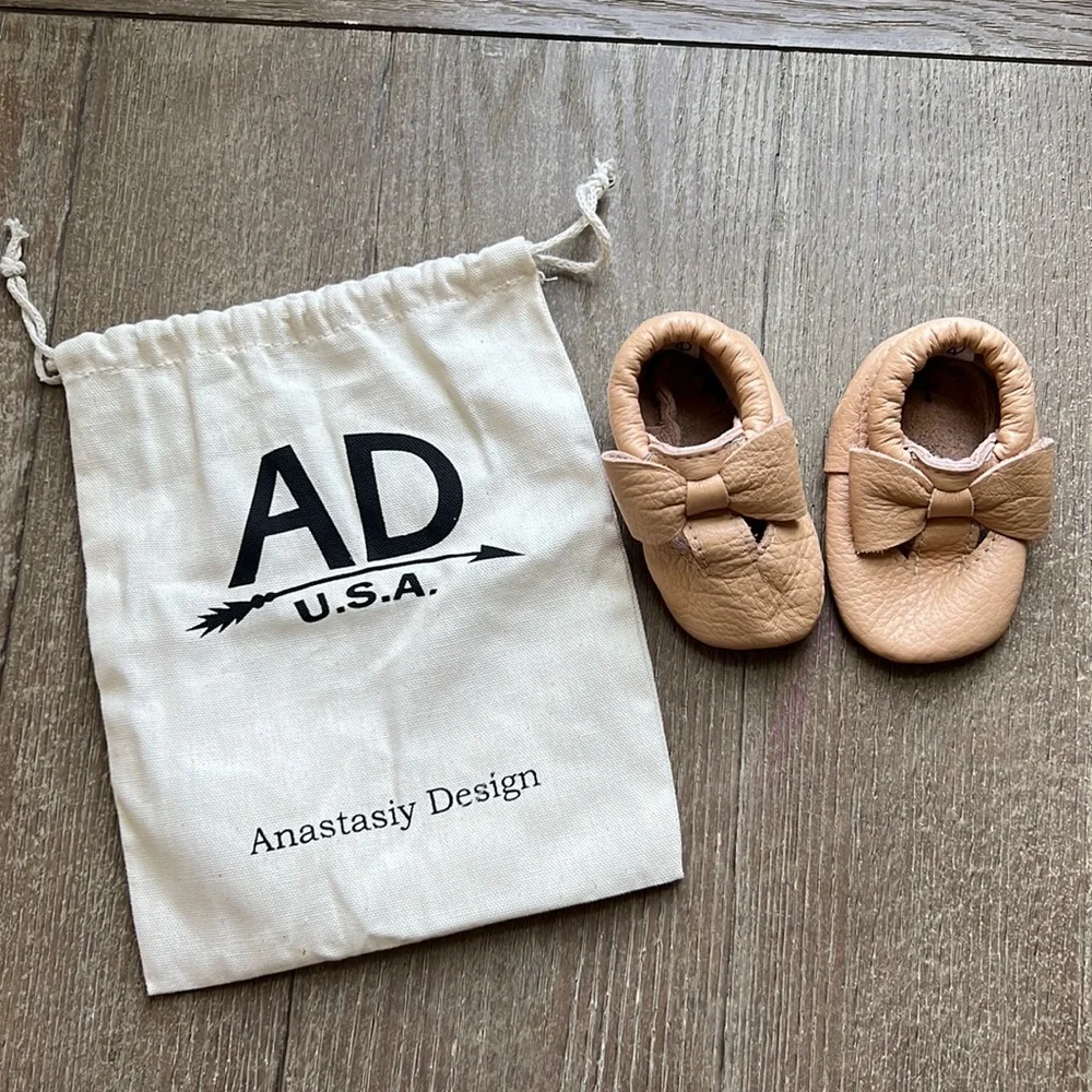 NWB Handmade Baby Moccasins (Etsy)